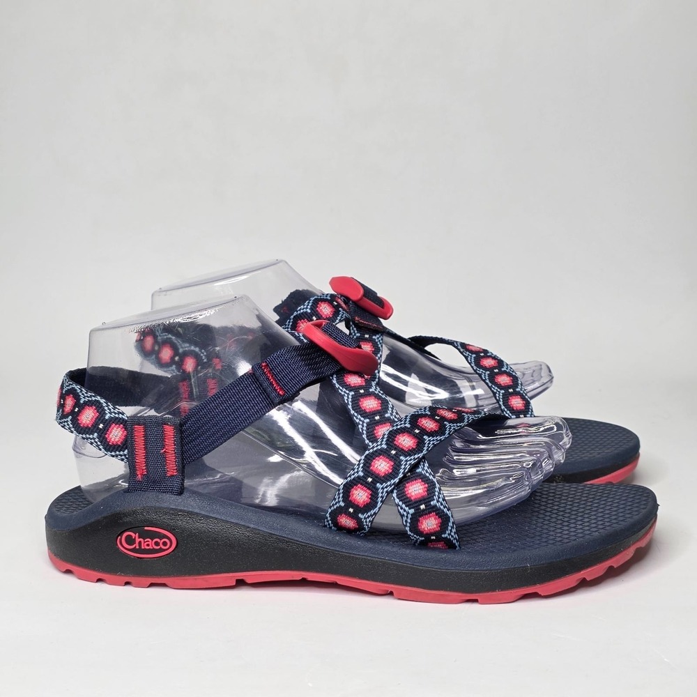 Chaco Z Cloud Series Sandals Women's Size 8 Navy Pink Adjustable Strap Shoes